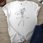 Golf Swing Mechanics Heavyweight Tee — White t-shirt