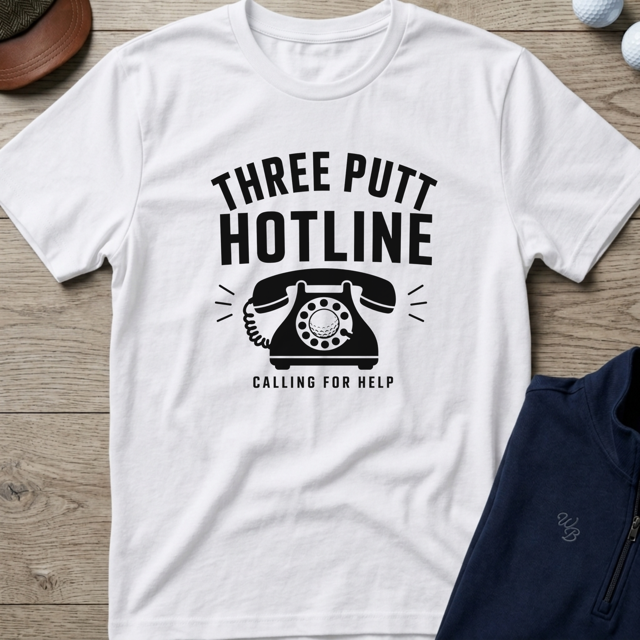 Three Putt Hotline — White t-shirt