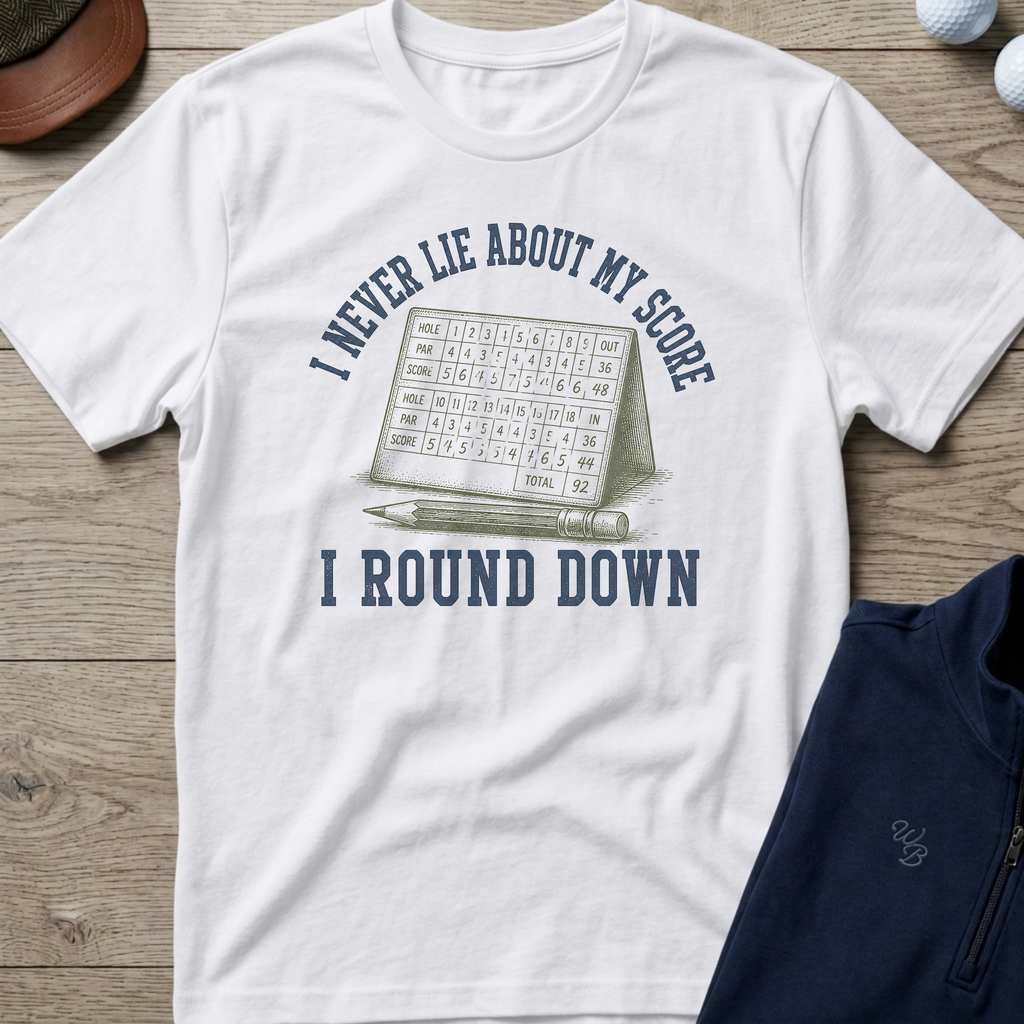 Round Down — White t-shirt