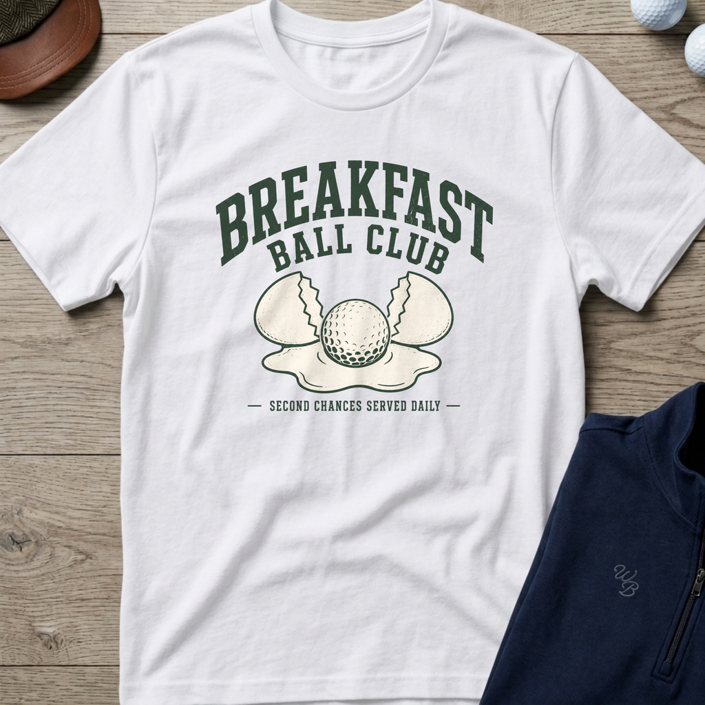 Breakfast Ball Club — White t-shirt