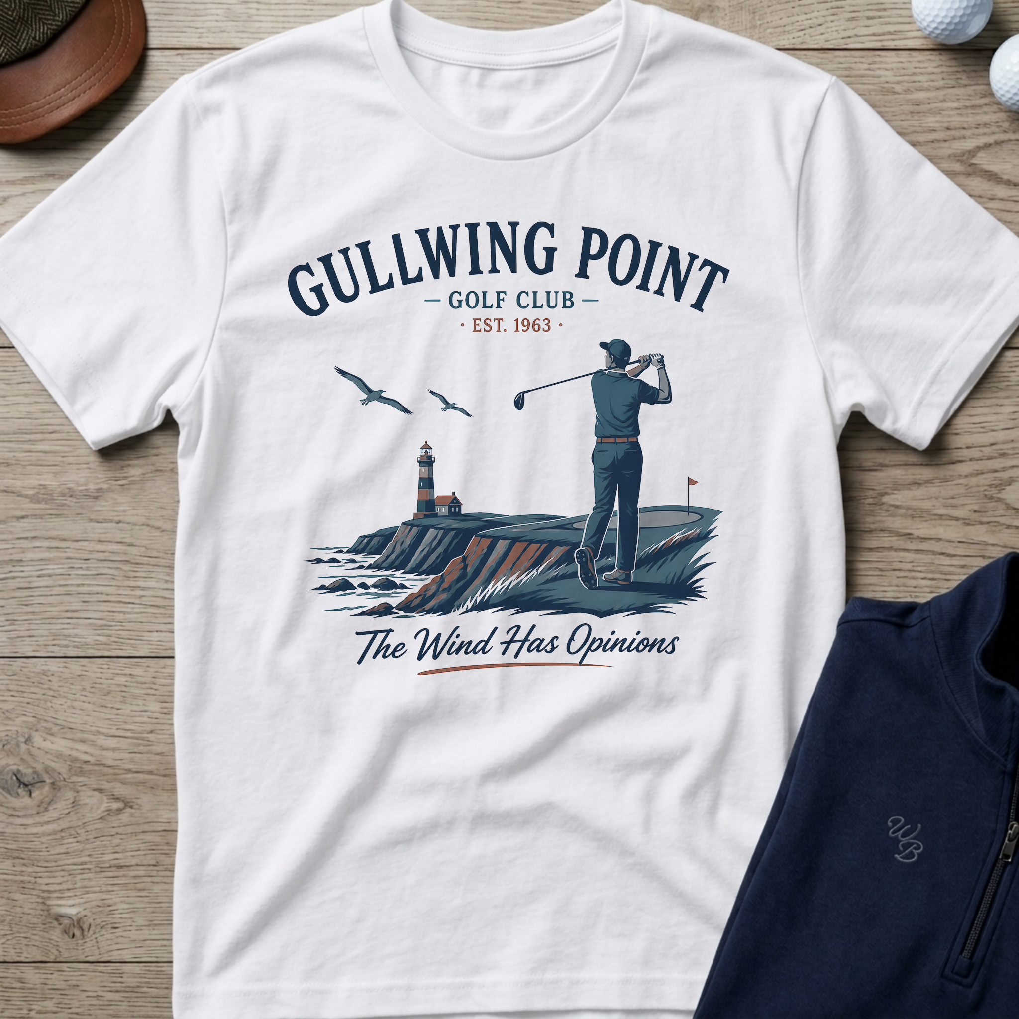Gullwing Point — White t-shirt